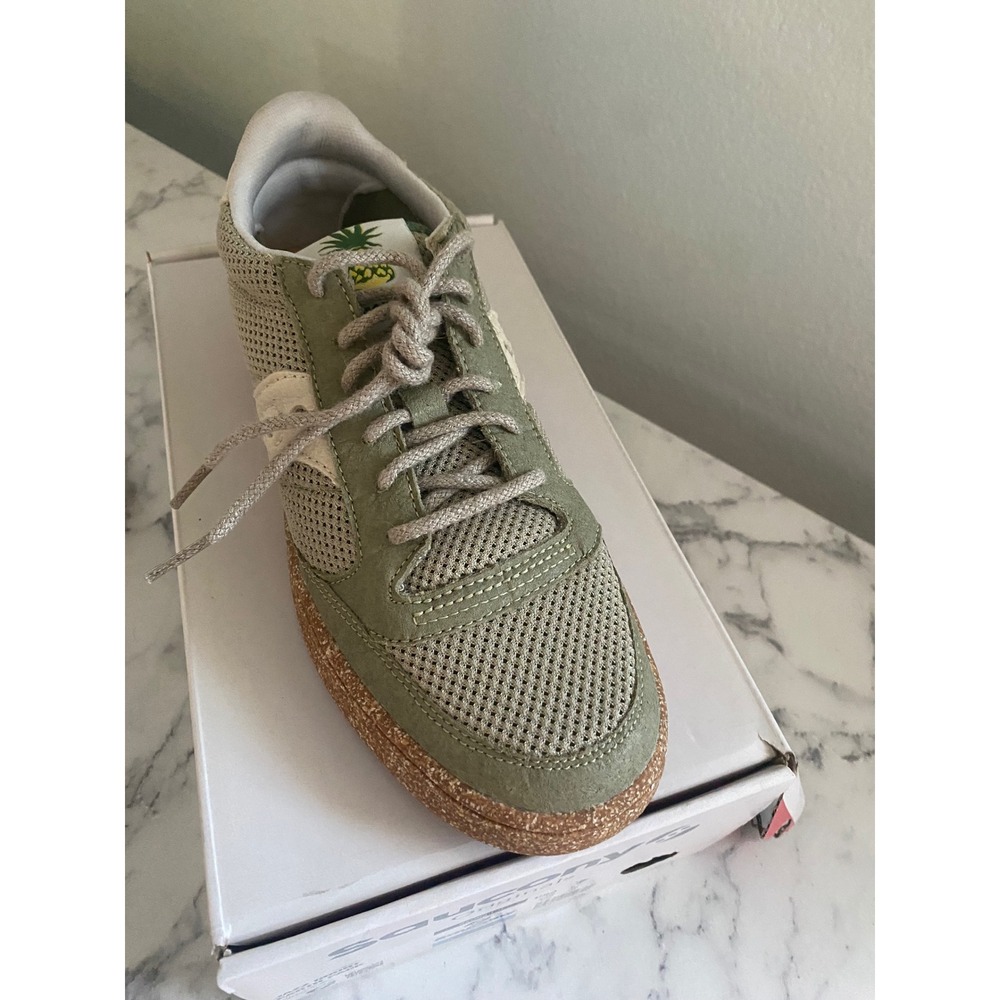 Saucony Jazz Court Earth Pack Green Beige Mens 7 S70639-2 Sneaker Pinatex Cork